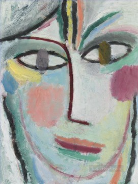 Expressionism Painting - head of a woman femina 1922 Alexej von Jawlensky Expressionism